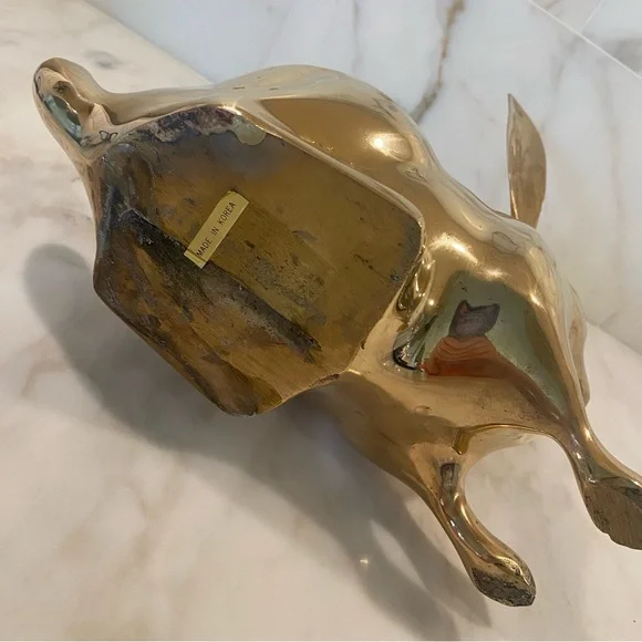 Large Brass Bunny Rabbit - Vintage - Picture 3 of 8